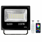 Ip66 Waterproof 100 Watt RGB LED Flood Light App Control Outdoor Led Security Lights