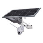 Light Grey Big Size Solar Panel Solar Powered LED Street Lights With Security Camera