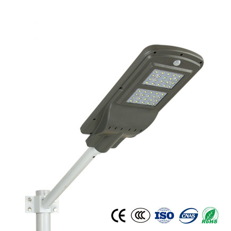 100lm / W Lithium 12AH Battery 40W All In One Solar Street Light Solar Polysilicon Panel