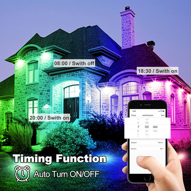 Smart Led Music Light Lawn Light Set Smart App Wifi Control Colorful Rgb Garden Lighting