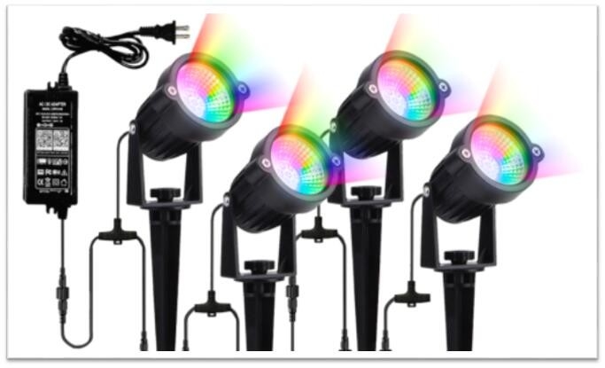 Ultraviolet Germicidal Outdoor RGB LED Light Solar Spotlight CRI 80 48w 7000K